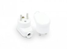 PLASTROL - WTYCZKA KĄTOWA ROZBIERALNA 16A 250V 2P+Z BIAŁY - WT-16 BIAŁY