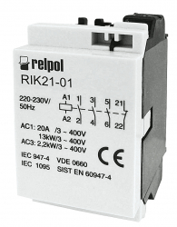 RELPOL - STYCZNIK 3-BIEGUNOWY 3N/O + STYK POMOCNICZY 1N/Z STEROWANIE 230V - 2608208
