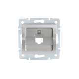 KANLUX - ADAPTER GNIAZDO KOMPUTEROWE POJEDYNCZE (RJ45 JACK) BEZ GNIAZDA SREBRNY LOGI. - 25928