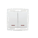 KANLUX - Łącznik dwugrupowy świecznikowy z LED LOGI 02-1120-102 bi - 25079