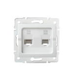 KANLUX - Gniazdo komputerowe podwójne niezależne (2x RJ45Cat 6 Jack) LOGI 02-1420-002 bi   - 25111