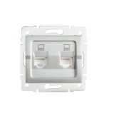 KANLUX - Gniazdo komputerowe podwójne niezależne (2x RJ45Cat 5e Jack) LOGI 02-1410-043 sr   - 25228