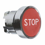 SCHNEIDER ELECTRIC - Przycisk płaski czerwony samopowrotny bez podświetlenia metalowy STOP - ZB4BA434
