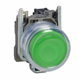 SCHNEIDER ELECTRIC - Przycisk okapturzony zielony samopowrotny bez oznaczenia metalowy - XB4BP381EX