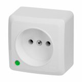 ELEKTRO-PLAST NASIELSK - GNIAZDO POJEDYNCZE BIAŁY IP20 BERG - 3740-00