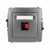 KARLIK - DECO MECHANIZM GNIAZDA GŁOŚNIKOWEGO POJEDYNCZEGO (2,5 MM2) GRAFITOWY - 11DGG-1