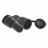 PLASTROL - GNIAZDO PRZENOŚNE Z KLAPKĄ 1-FAZOWE 16A 2P+Z 250V IP54 CZARNY EXTREM - GN-54 CZARNO-CZARNY EXTREM