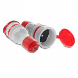 PLASTROL - GNIAZDO PRZENOŚNE Z KLAPKĄ 1-FAZOWE 16A 2P+Z 250V IP54 SZARO-CZERWONY EXTREM - GN-54 SZARO-CZERWONY EXTREM