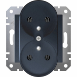 SCHNEIDER ELECTRIC - GNIAZDO 2x2P+PE do syst. ramkowego, antracyt - EPH9810271