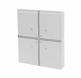 F&F - Szklany przycisk dotykowy do automatyki domowej dowolnego producenta 24V, biały - GS4-DC-W