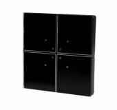 F&F - Szklany przycisk dotykowy do automatyki domowej dowolnego producenta 24V, czarny - GS4-DC-B