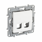 LEGRAND - GNIAZDO PODWÓJNE 2XRJ45 KEYSTONE BEZ MODUŁU BIAŁY NILO2 - 664765