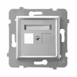 OSPEL - OBUDOWA GNIAZDA POJEDYNCZEGO TYPU KEYSTONE PROSTA SREBRO ARIA. - GPK-1U/p/18