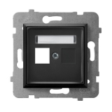 OSPEL - OBUDOWA GNIAZDA POJEDYNCZEGO TYPU KEYSTONE PROSTA CZARNY METALIK ARIA. - GPK-1U/p/33