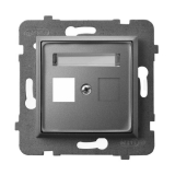 OSPEL - OBUDOWA GNIAZDA POJEDYNCZEGO TYPU KEYSTONE PROSTA SZARY MAT ARIA. - GPK-1U/p/70