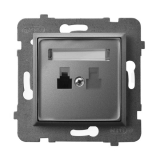 OSPEL - GNIAZDO TELEFONICZNE POJEDYNCZE SZARY MAT ARIA - GPT-1U/m/70