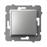OSPEL - ŁĄCZNIK ZWIERNY ZACIKI AUTOMATYCZNE 10AX 250V IP20 SREBRO ARIA - ŁP-21U/m/18