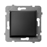 OSPEL - ŁĄCZNIK ZWIERNY ZACIKI AUTOMATYCZNE 10AX 250V IP20 CZARNY METALIK ARIA - ŁP-21U/m/33