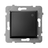 OSPEL - ŁĄCZNIK ZWIERNY ŚWIATŁO ZACISKI AUTOMATYCZNE 10AX 250V IP20 CZARNY METALIK ARIA - ŁP-5U/m/33