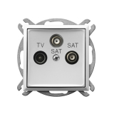 OSPEL - GNIAZDO RTV-SAT Z DWOMA WYJŚCIAMI SAT BIAŁY ARIA - GPA-U2S/m/00