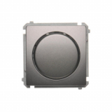 KONTAKT SIMON - Ściemniacz naciskowo-obrotowy jednobiegunowy do LED ściemnialnych 230V (moduł); stal inox - BMS9L.01/21