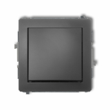 KARLIK - DECO Mechanizm łącznika jednobiegunowego  grafitowy mat - 28DWP-1