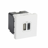 LEGRAND - ŁADOWARKA USB TYP A+C 3A 2M BIAŁY MOSAIC - 077592