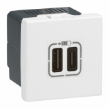 LEGRAND - ŁADOWARKA USB TYP C+C 3A 2M BIAŁY MOSAIC - 077590