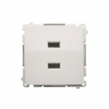 KONTAKT SIMON - ŁADOWARKA 2XUSB BIAŁY SIMON BASIC - BMC2USB.01/11