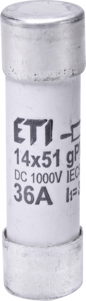 ETI - WKŁADKA TOPIKOWA CYLINDRYCZNA PV CH14X51 GPV 16A/1000V DC - 002637105