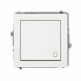 KARLIK - Mechanizm łącznika zwierny dzwonek biały DECO - DWP-4