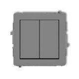 KARLIK - DECO Mechanizm łącznika świecznikowego 27DWP-2 szary mat. - 27DWP-2
