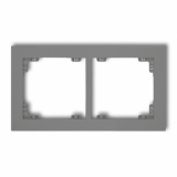 KARLIK - DECO Ramka uniwersalna podwójna z tworzywa 27DR-2 szary mat. - 27DR-2