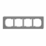 KARLIK - DECO Ramka uniwersalna poczwórna z tworzywa 27DR-4 szary mat. - 27DR-4