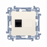 KONTAKT SIMON - GNIAZDO KOMPUTEROWE POJEDYNCZE RJ45 KAT. 6 KREMOWY SIMON 10 - C61.01/41