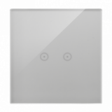KONTAKT SIMON - Panel dotykowy S54 Touch, 1 moduł, 2 pola dotykowe poziome srebrna mgła - DSTR12/71