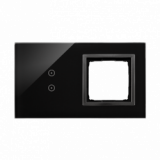 KONTAKT SIMON - Panel dotykowy S54 Touch, 2 moduły, 2 pola dotykowe pionowe + 1 otwór na osprzęt S54, zastygła lawa - DSTR230/73