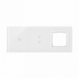 KONTAKT SIMON - Panel dotykowy S54 Touch, 3 moduły, 1 pole dotykowe + 2 pola dotykowe pionowe + 1 otwór na osprzęt S54, biała perła - DSTR3130/70