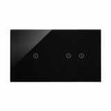 KONTAKT SIMON - Panel dotykowy S54 Touch, 2 moduły, 1 pole dotykowe + 2 pola dotykowe poziome, zastygła lawa - DSTR212/73