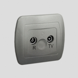 KONTAKT SIMON - Gniazdo antenowe R-TV końcowe separowane; aluminiowy - AAK/26