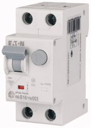EATON - WYŁĄCZNIK RÓŻNICOWY Z CZŁONEM NADPRĄDOWYM B 16A/30MA 2 BIEGUNY TYP AC HNB - 195121