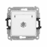 KARLIK - MINI Mechanizm gniazda antenowego pojedynczego typu F (SAT) biały MGF-1 Karlik Mini - MGF-1