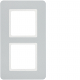 HAGER - RAMKA PODWÓJNA ALUMINIUM AKSAMIT LAKIEROWANY Q.7 - 10126184