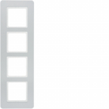 HAGER - RAMKA POCZWÓRNA ALUMINIUM AKSAMIT LAKIEROWANY Q.7 - 10146184