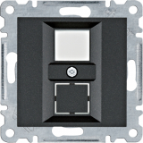 HAGER - Płytka podwójna Keystone Jack, czarny lumina - WL2323