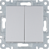 HAGER - ŁĄCZNIK ŚWIECZNIKOWY 10AX 250V SREBRNY LUMINA INTENSE - WL0042