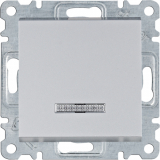HAGER - ŁĄCZNIK KONTROLNY UNIWERSALNY/SCHODOWY 10AX 250V SREBRNY LUMINA - WL0222