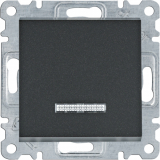 HAGER - ŁĄCZNIK KONTROLNY UNIWERSALNY/SCHODOWY 10AX 250V CZARNY LUMINA - WL0223
