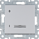 HAGER - lumina Łącznik kontrolny 1-biegunowy, srebrny 16A/250VAC - WL0612