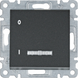 HAGER - lumina Łącznik kontrolny 1-biegunowy, czarny 16A/250VAC - WL0613